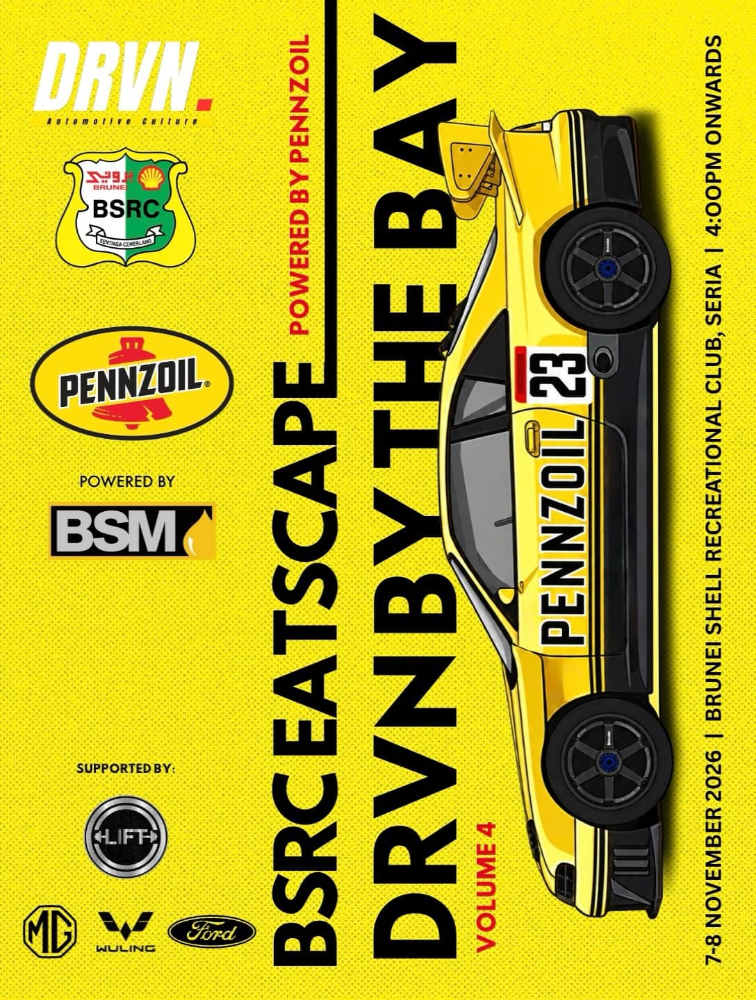 DRVN by the Bay Volume 4 (Powered by Pennzoil) event poster
