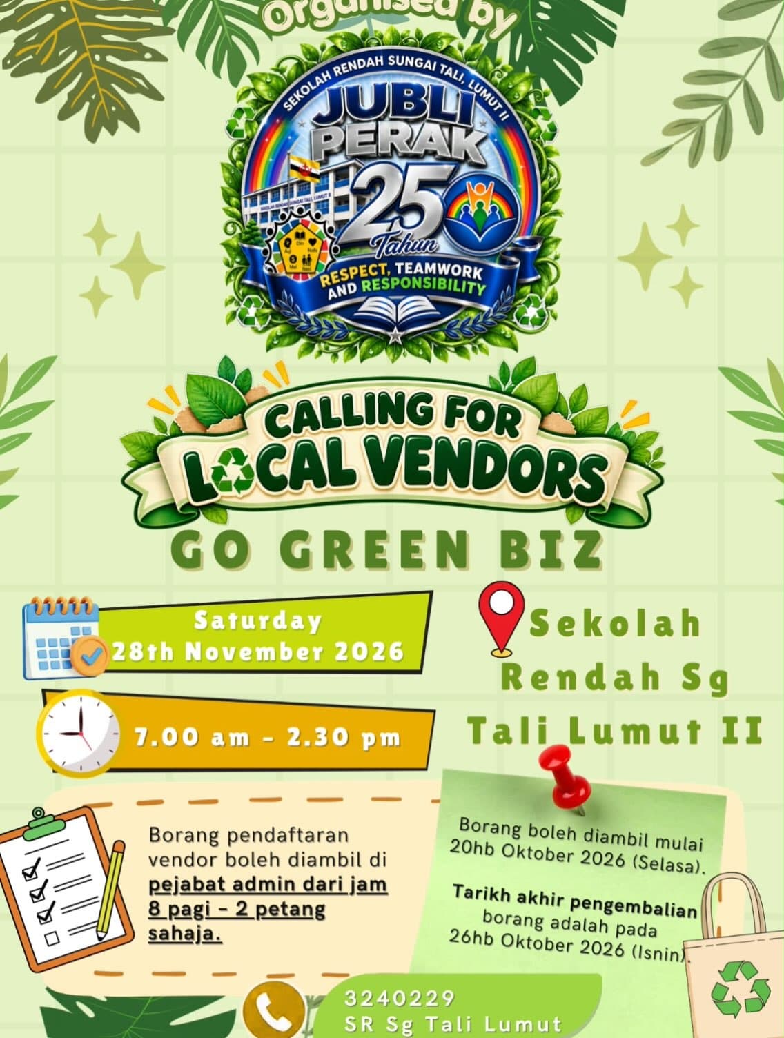 Go Green Biz — SR Sungai Tali, Lumut II event poster
