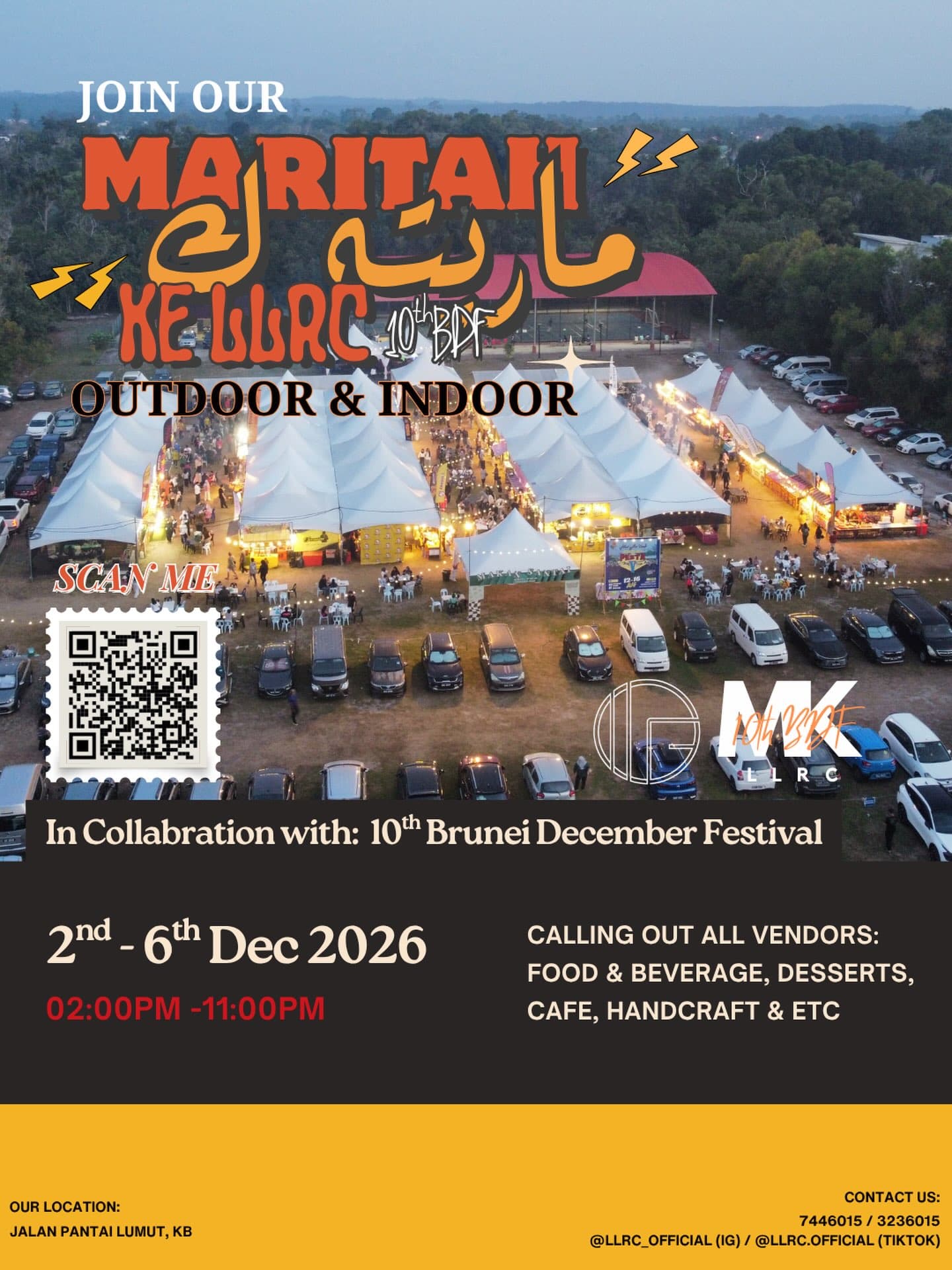 Maritah ke LLRC 2026 — 10th Brunei December Festival Market event poster