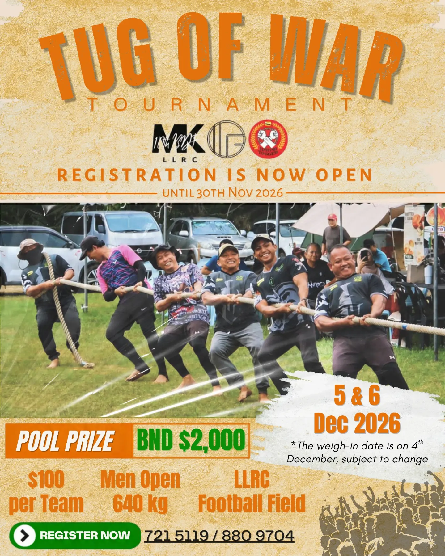 Tug of War Tournament (LLRC) event poster