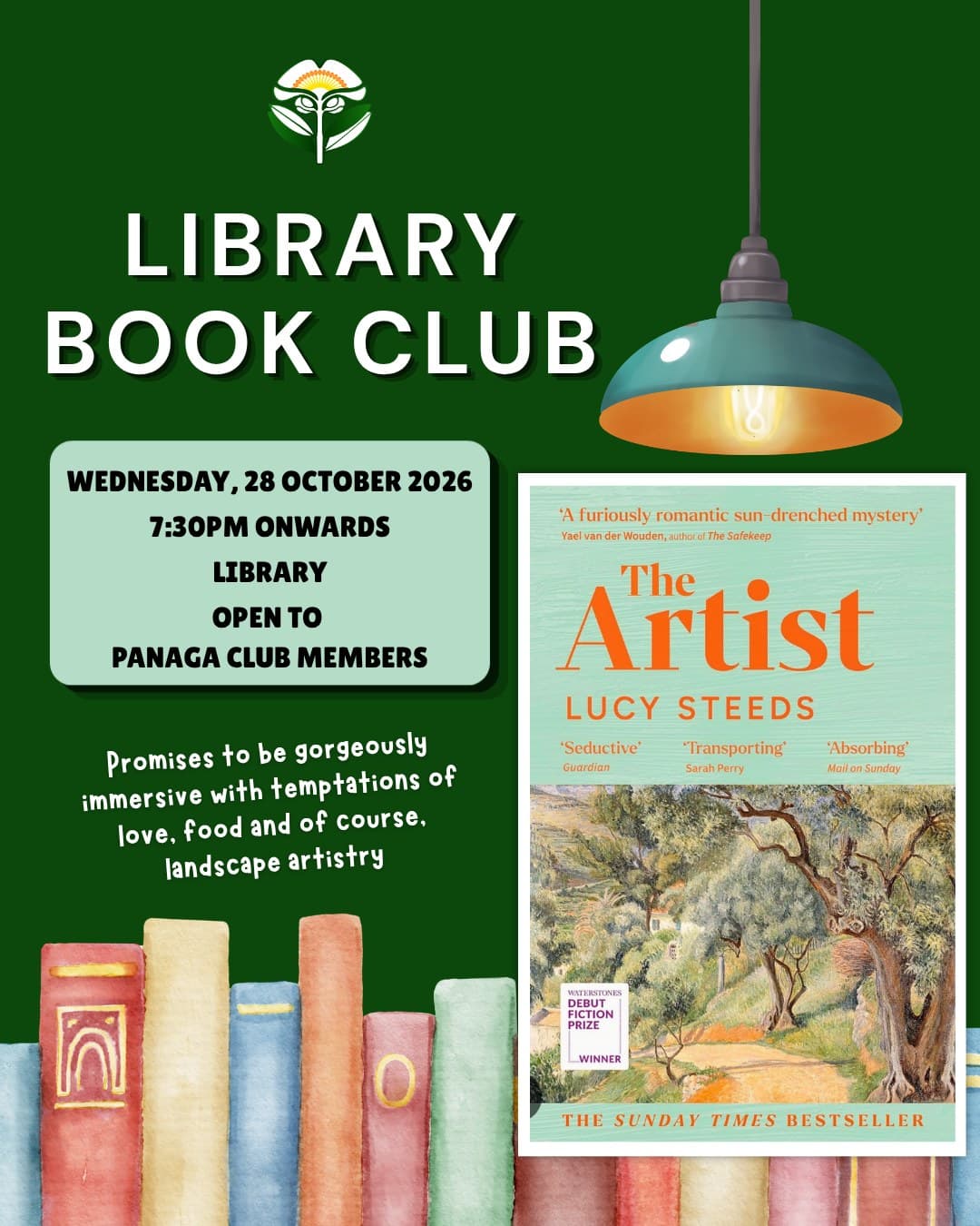 Panaga Library Book Club — October Edition event poster