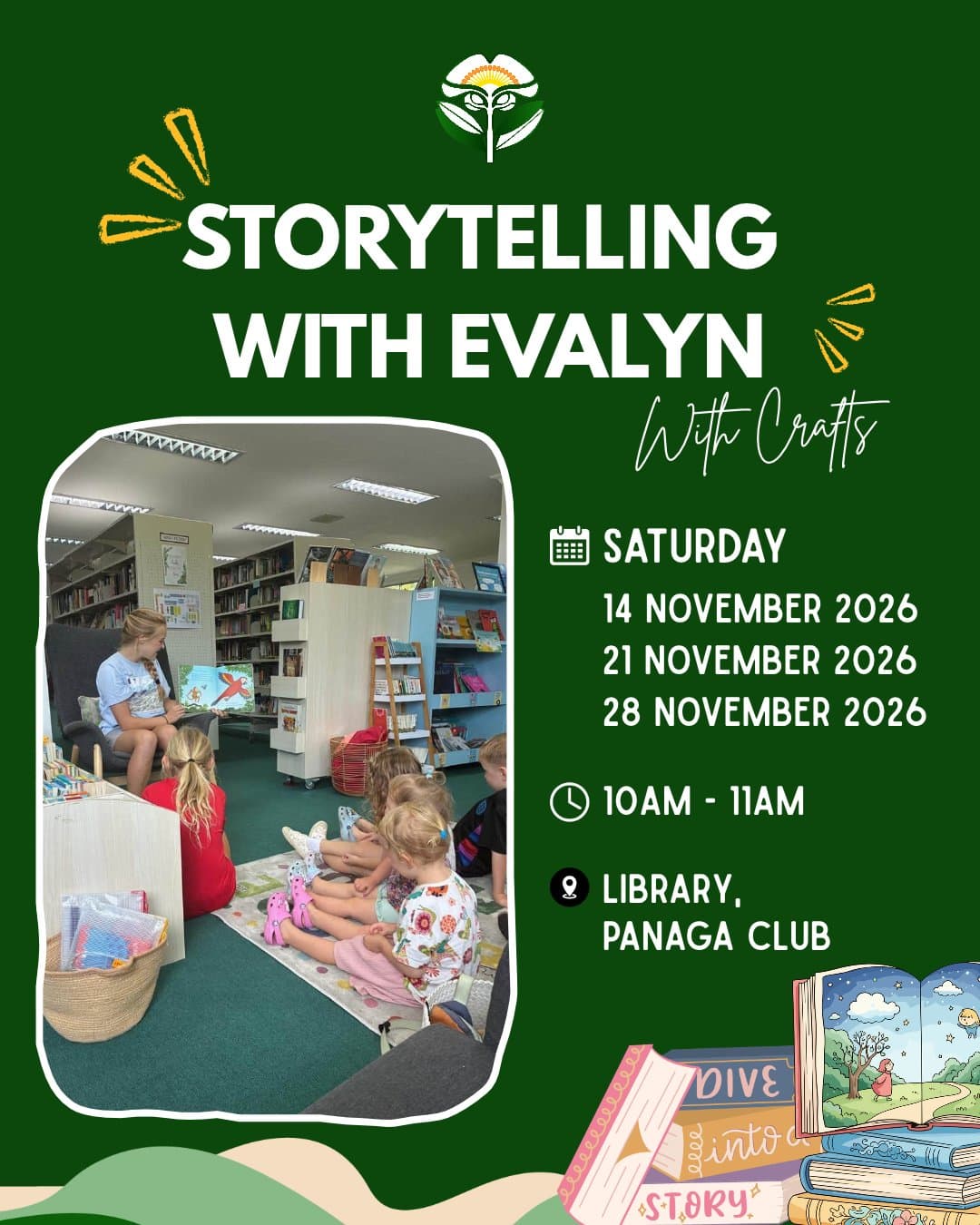 Storytime with Evalyn — November Edition event poster