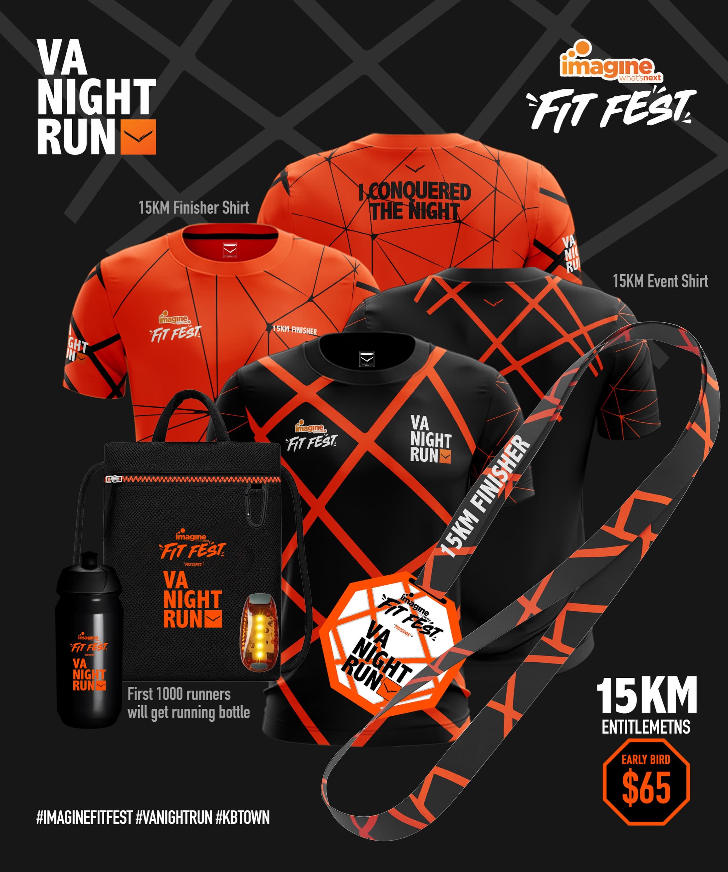 VA Night Run 2026 — Imagine Fit Fest (15KM) event poster