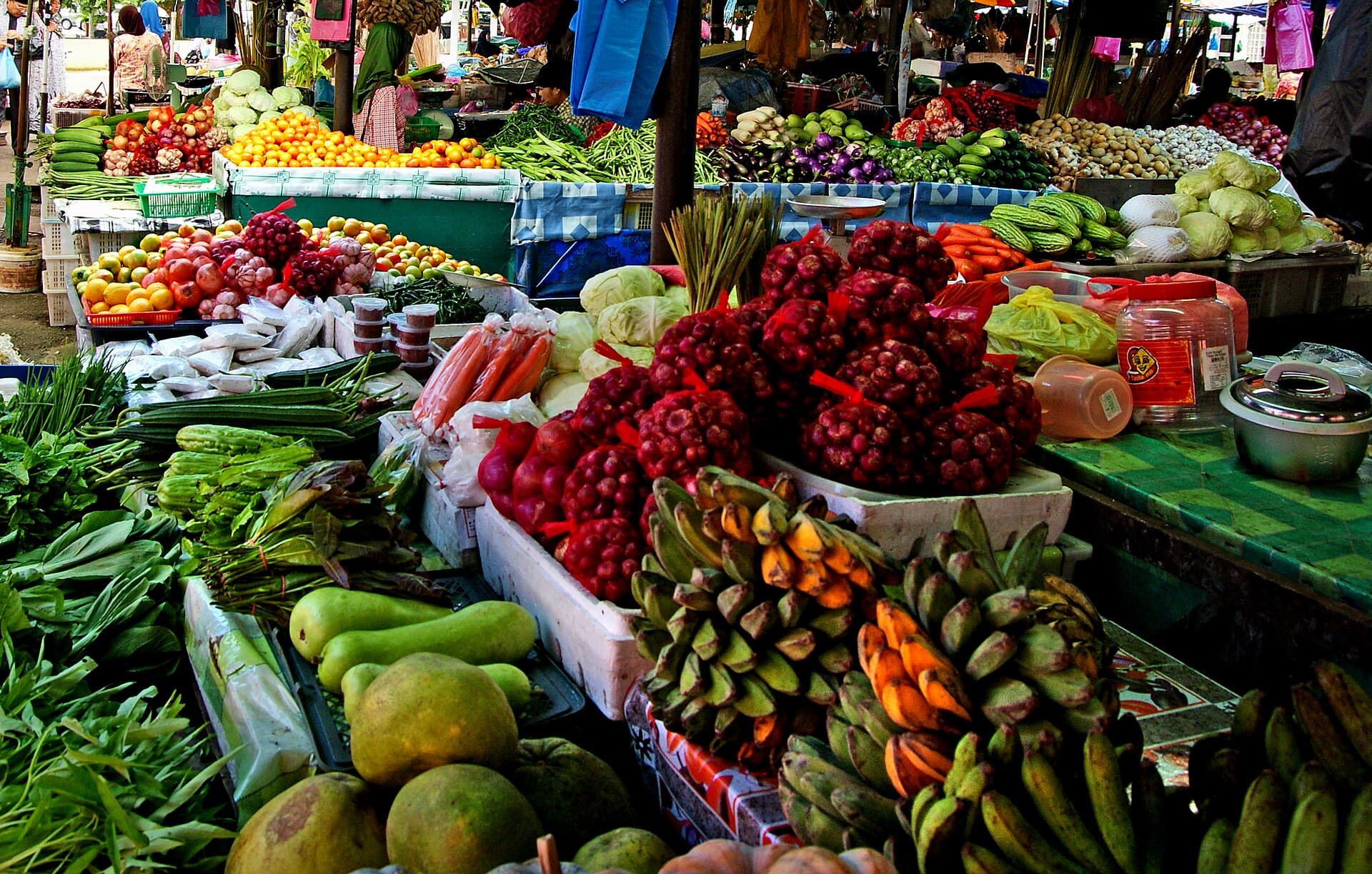 Fresh local produce at a Bruneian market